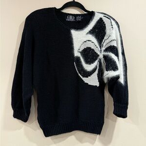 🔥David Brett Women’s Black and White Sweater Sz M EUC🔥